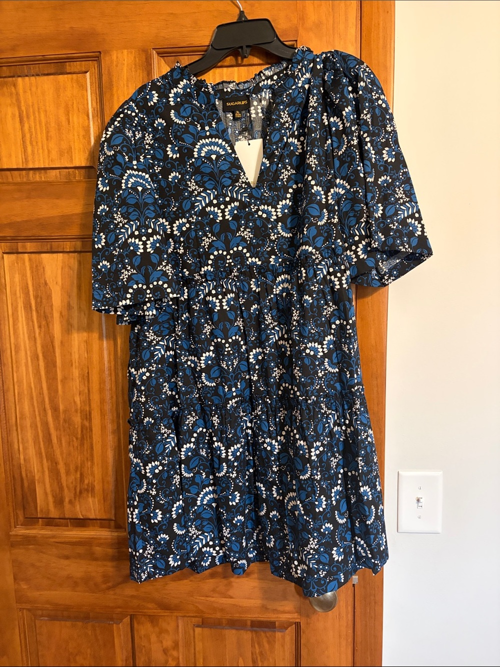Sugarlips Navy Blue Floral Mini Dress
